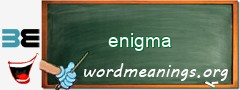 WordMeaning blackboard for enigma